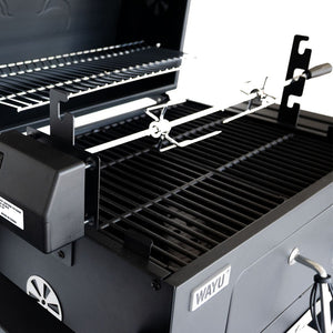 Parrilla a Carbón con Spiedo Eléctrico Negra Wayu
