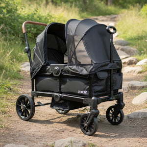 Coche y Carro de Paseo Doble Wagon Drakar Negro Bebesit