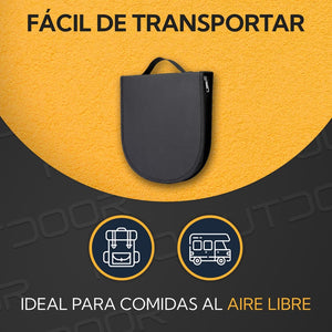 Set Cubiertos y Platos Camping 2 Personas Acero Inoxidable Pro Outdoor