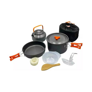 Set Ollas Camping 7 Piezas Aluminio Pro Outdoor