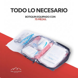 Botiquín Primeros Auxilios 75 Piezas Pro Outdoor