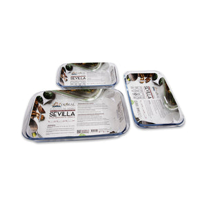 Set 3 Fuentes de Vidrio Borosilicato Rectangulares Doral Sevilla 2,9 + 2,2 + 1,6 L
