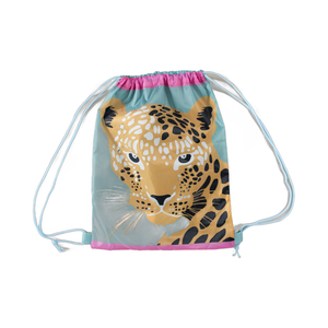 Toalla de Playa Algodón con Bolso 70 x 150 cm Leopardo Mashini