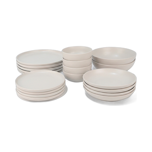 Set Vajilla 18 Piezas Cerámica con Ensaladeras Porto Cervo Blanco Doral