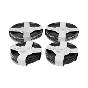 Set Vajilla 16 Piezas Platos Base y Pan Porto Cervo Negro Doral