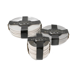 Set Vajilla 12 Piezas Platos Base, Pan y Bowls Porto Cervo Blanco Doral