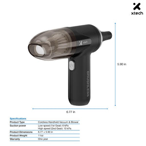Aspiradora Sopladora Inalámbrica 2 en 1 Xtech BlitzAir XTA-811