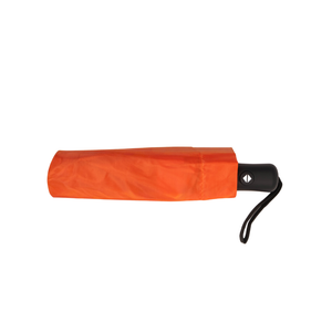 Combo Paraguas Retráctil Naranja + Manta Sherpa Gris Jaspeado