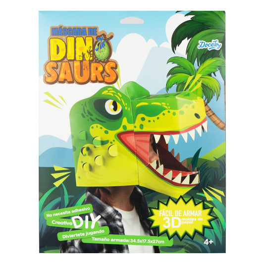 Máscara 3D Dinosaurio Para Armar