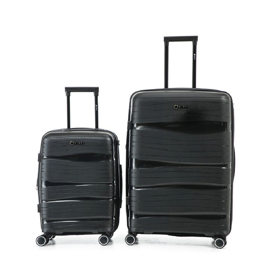 Pack 2 Maletas Kippi Wavy Negra (Cabina + L)