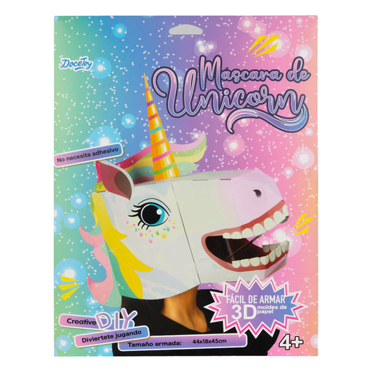 Máscara 3D Unicornio Para Armar