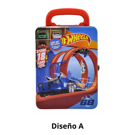Caja Metálica Portautos Hot Wheels