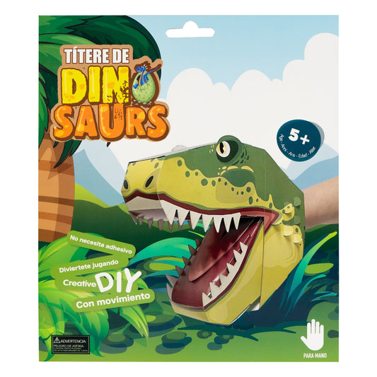 Títere De Mano 3D Dinosaurio Para Armar