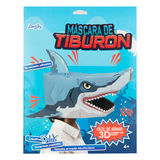 Máscara 3D Tiburón Para Armar