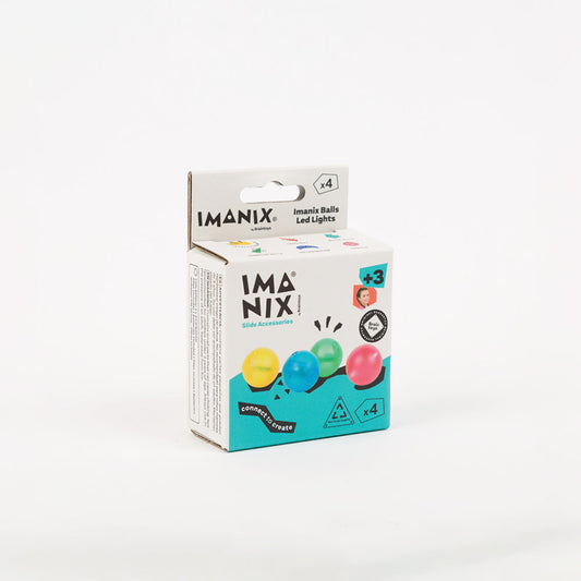 Combo Imablock Tobogán 100 Piezas + Imanix Led 4 Balls
