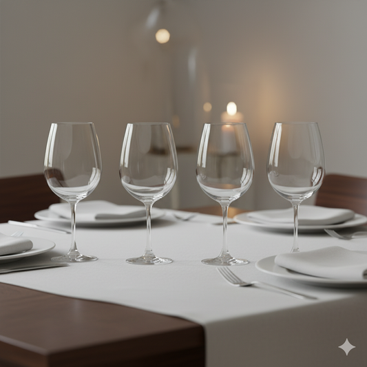 Combo BBQ 12 personas: Cubiertos de Asado y Copas de Vino 585ml