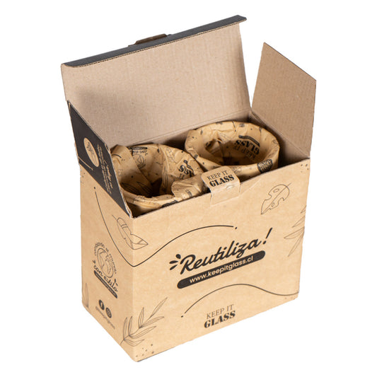 Set de 2 Vasos de Vidrio Reciclado Chaleco López