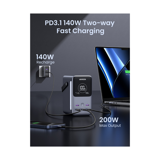 Power Bank 48.000mAh 300W Carga Rápida PD3.1 UGREEN