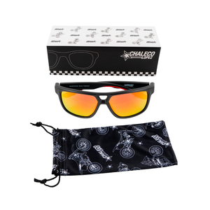 Lente De Sol Chaleco Storm Black Matte Rojo