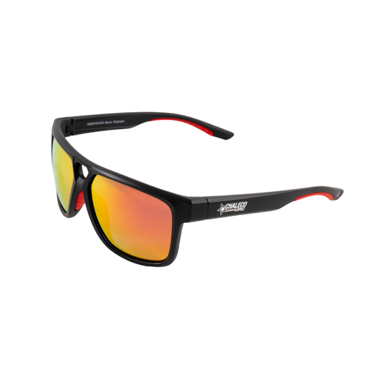 Lente De Sol Chaleco Storm Black Matte Rojo