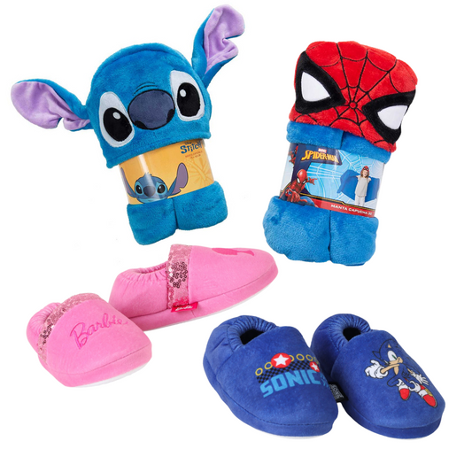 Combo de Pantuflas + Mantas Niño y Niña