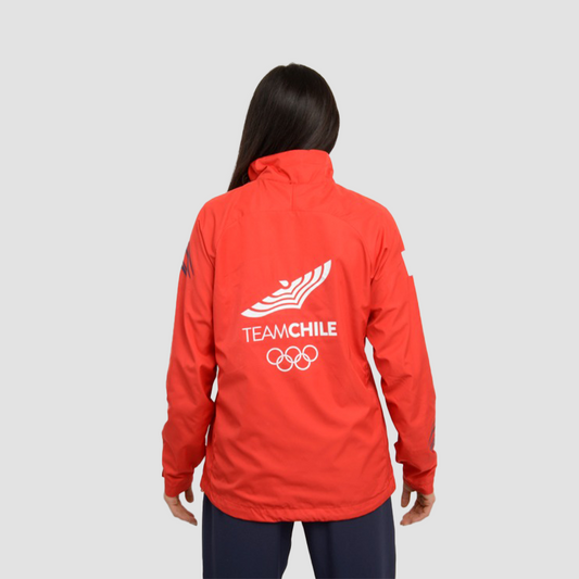 Chaqueta Mujer New Balance Team Chile Presentación Roja