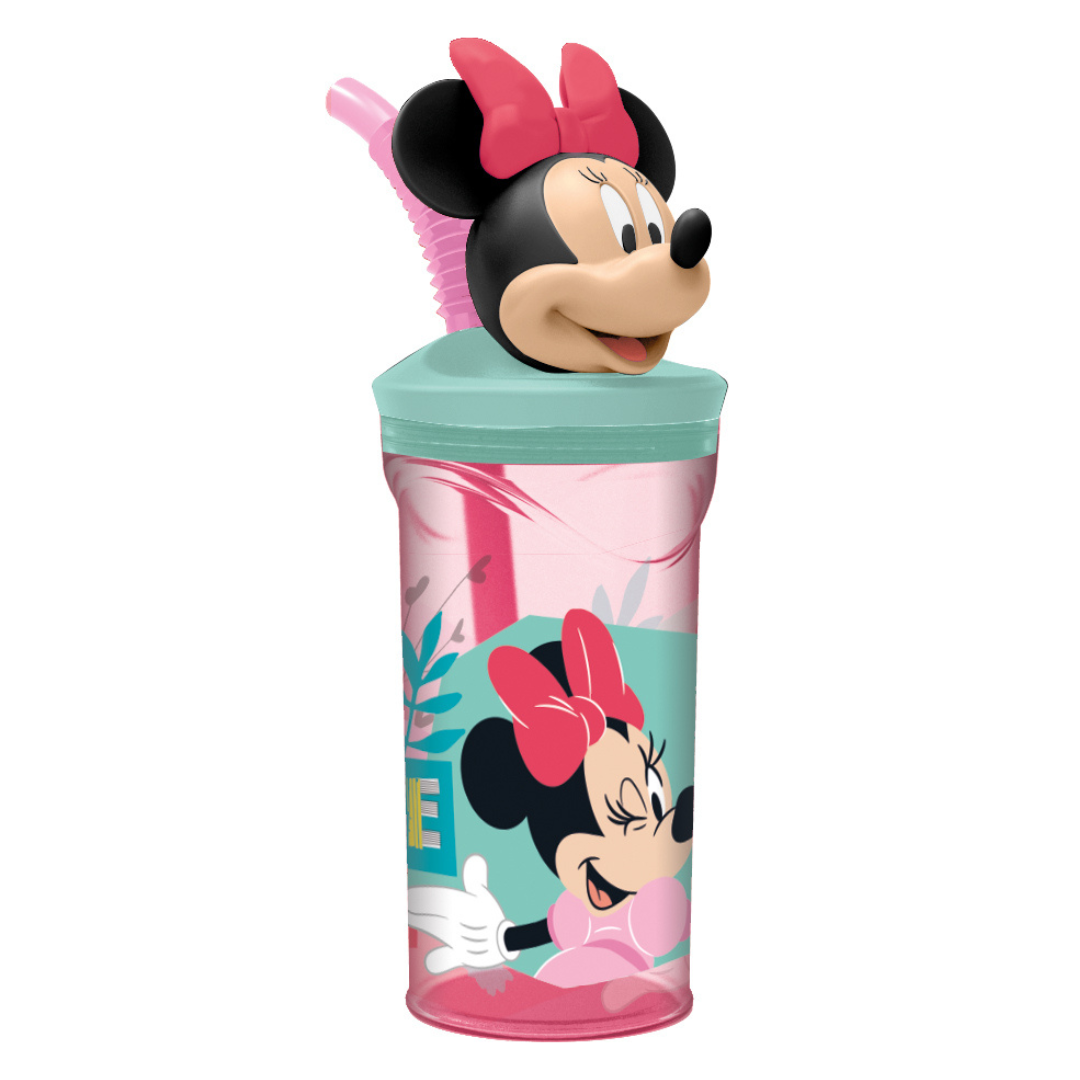 Vaso Con Bombilla Figura 3D Minnie