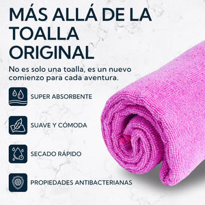 Toalla Microfibra Terry 60x120 cm Morada Pro Outdoor