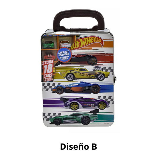 Caja Metálica Portautos Hot Wheels