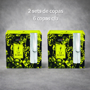 Combo 12 Copas de Vino Flauta Le Glass 180 ml Royal Leerdam
