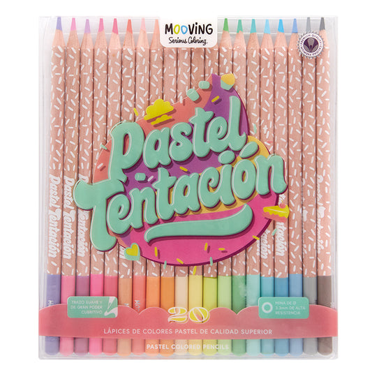 Estuche 20 Lapices Colores Pastel Premium