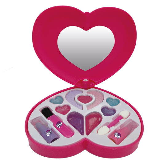 Set De Maquillaje Corazon Con  Espejo Rotatorio My Little Pony Hasbro