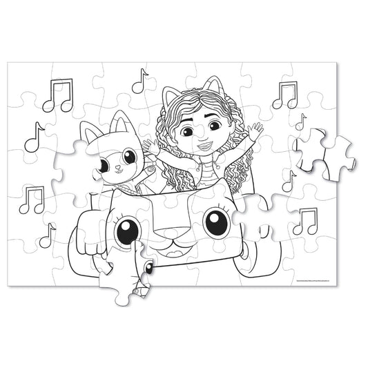 Puzzle 35 Piezas 2 En 1 Para Colorear