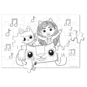 Puzzle 35 Piezas 2 En 1 Para Colorear