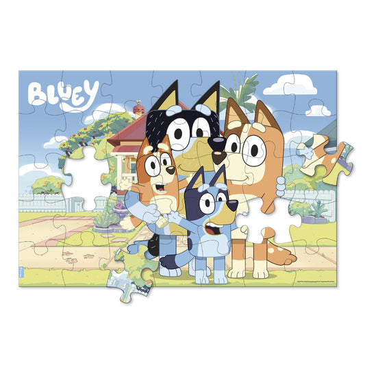 Puzzle 35 Piezas 2 En 1 Para Colorear Bluey