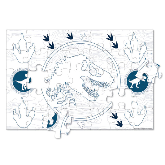 Puzzle 35 Piezas 2 En 1 Para Colorear Jurassic World