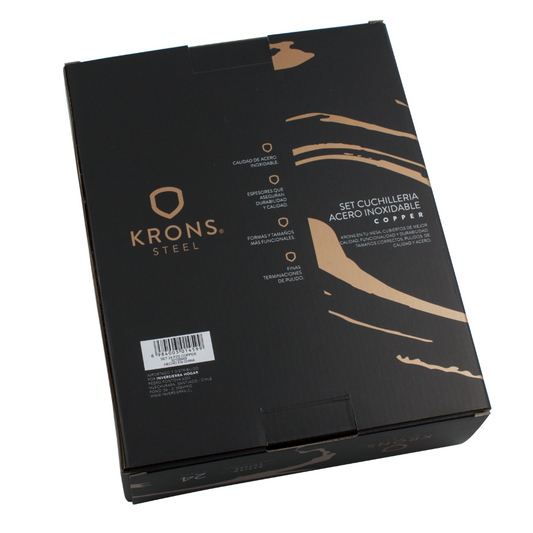 Set Cubiertos 24 Pzas Copper