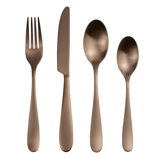 Set Cubiertos 24 Pzas Copper