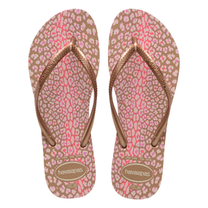 Sandalia Mujer Slim Animal Havaiana Rosa