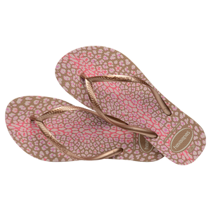 Sandalia Mujer Slim Animal Havaiana Rosa