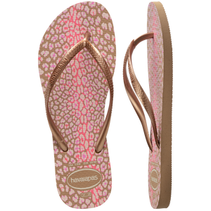 Sandalia Mujer Slim Animal Havaiana Rosa