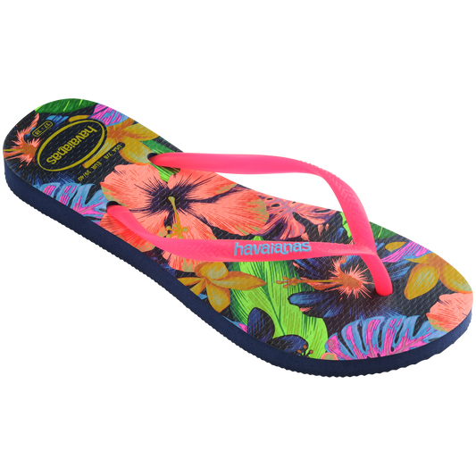 Sandalia Mujer Slim Neon Flora Havaiana Fucsia