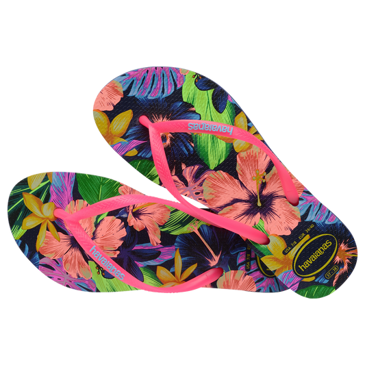Sandalia Mujer Slim Neon Flora Havaiana Fucsia