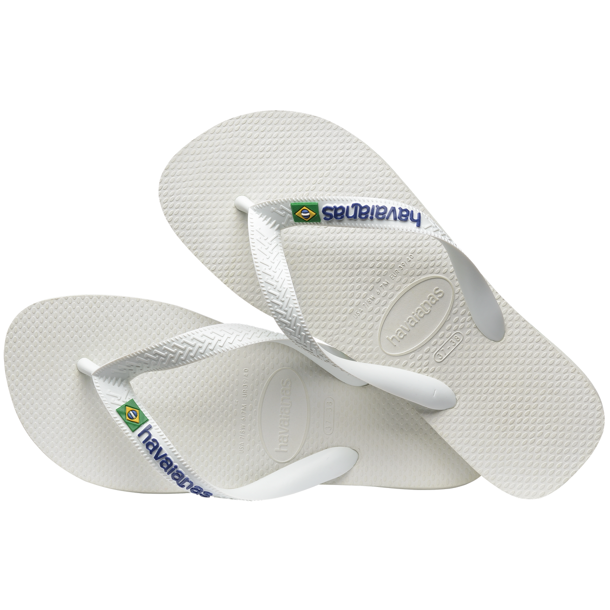 Sandalia Hombre Brasil Havaiana Blanco