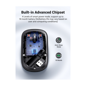 Mouse Inalambrico Ultra-Slim Gris Oscuro UGREEN MU001