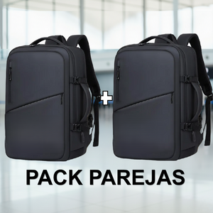 ✈️Combo 2 Mochilas Viaje Viral 36L Resistente al Agua💧 XL Black. Navigator.