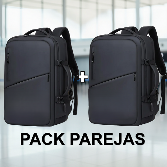 ✈️Combo 2 Mochilas Viaje Viral💧Resistente al Agua XL. Grand TravelPack 36L Black. Navigator. Pack Travel