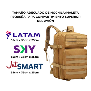 Mochila Viaje Táctica Impermeable Expandible 40L Navigator