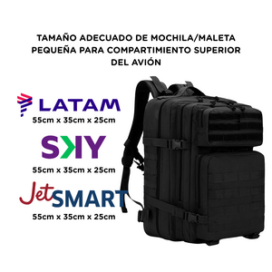 Mochila Viaje Táctica Impermeable Expandible 40L Navigator