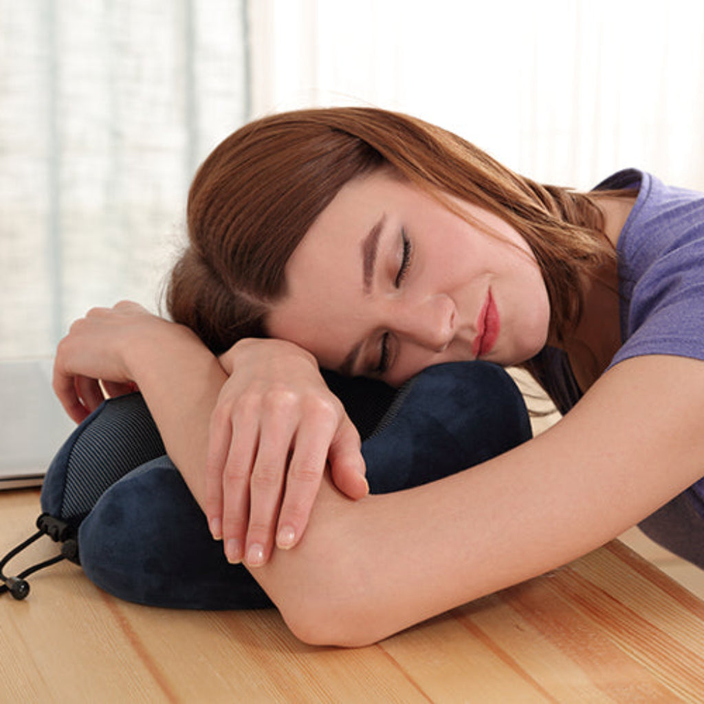 Kit Almohada Memory Foam, Antifaz y tapones para oidos